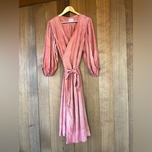 Honeydove Vintage Linen Everyday Wrap Dress